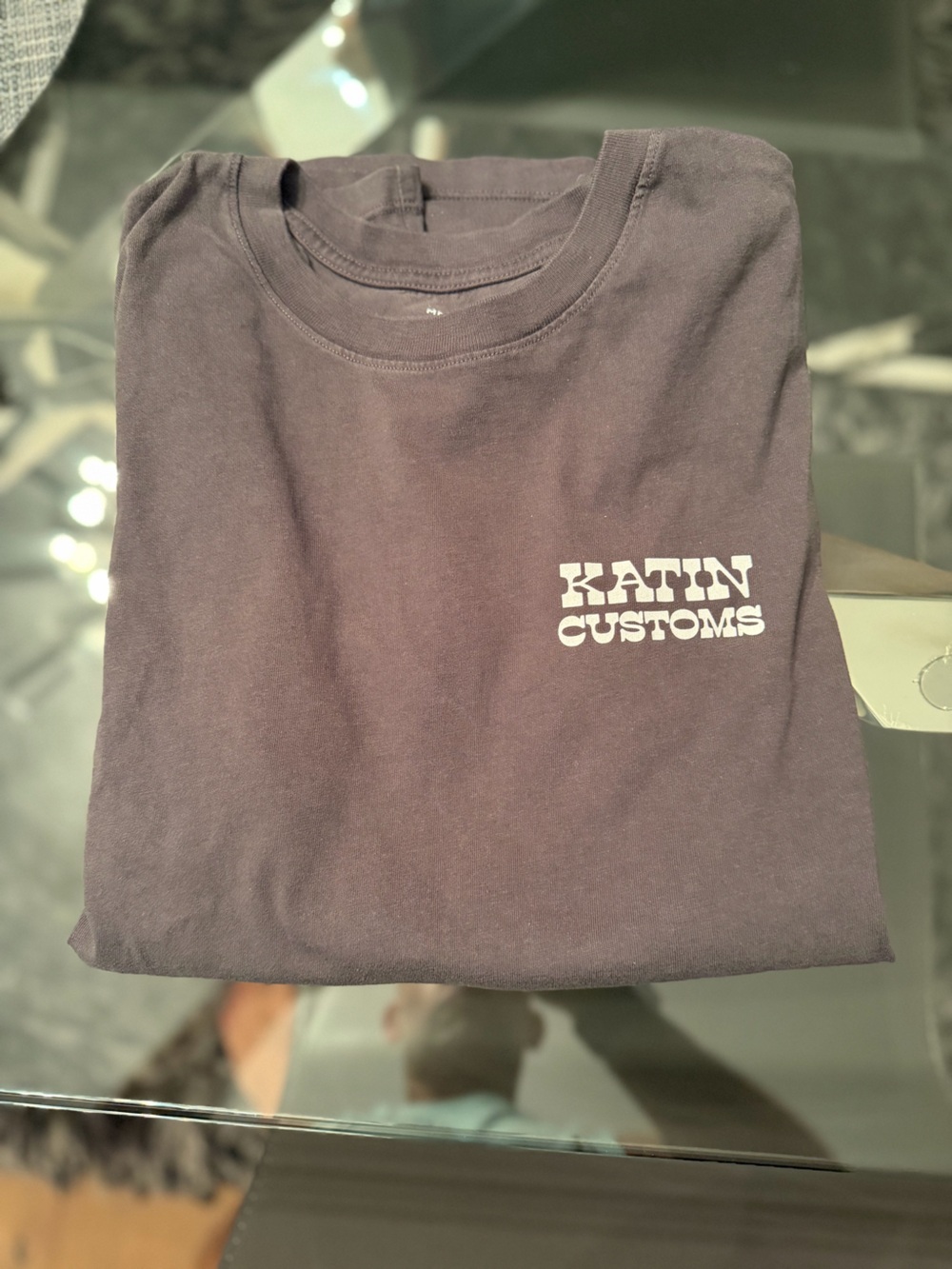 Katin grey T-Shirt with Cream Graphics